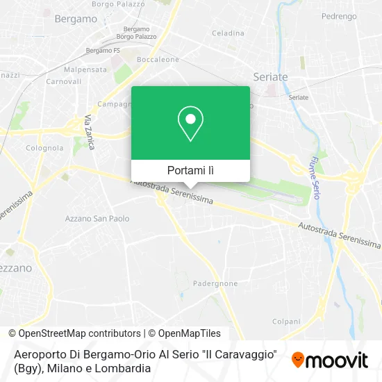 Mappa Aeroporto Di Bergamo-Orio Al Serio "Il Caravaggio" (Bgy)