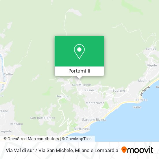 Mappa Via Val di sur / Via San Michele