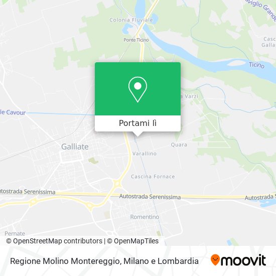 Mappa Regione Molino Montereggio