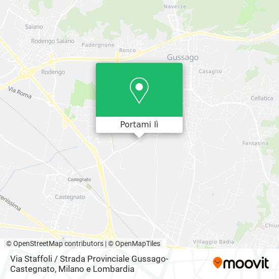 Mappa Via Staffoli / Strada Provinciale Gussago-Castegnato