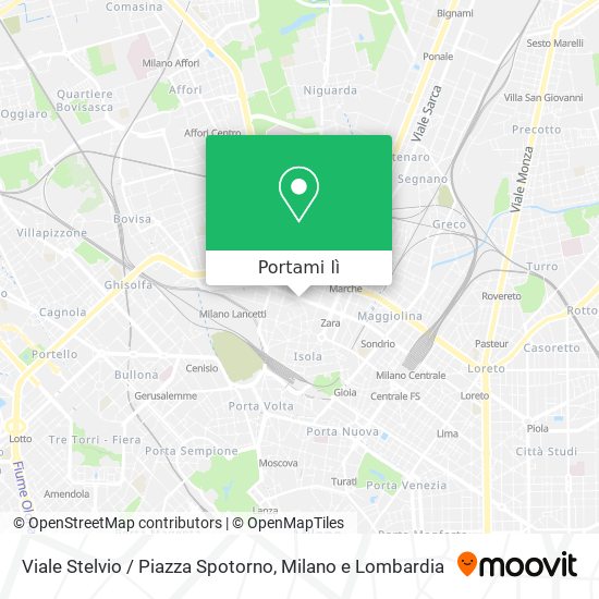 Mappa Viale Stelvio / Piazza Spotorno