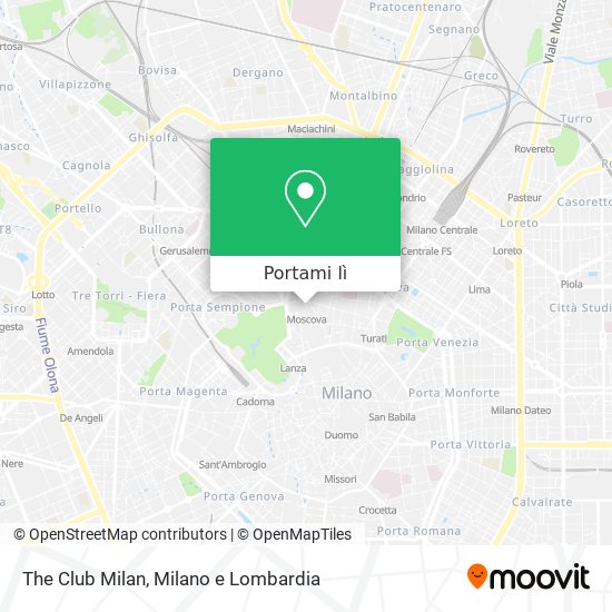 Mappa The Club Milan
