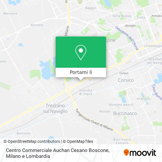 Mappa Centro Commerciale Auchan Cesano Boscone