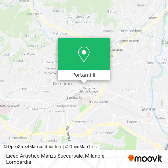 Mappa Liceo Artistico Manzu Succursale