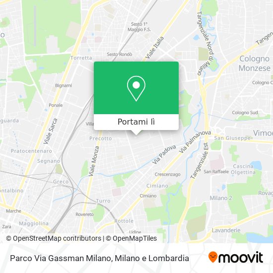 Mappa Parco Via Gassman Milano