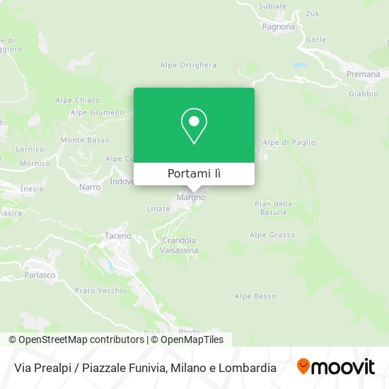 Mappa Via Prealpi / Piazzale Funivia