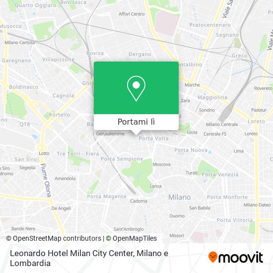 Mappa Leonardo Hotel Milan City Center