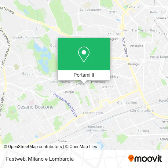 Mappa Fastweb