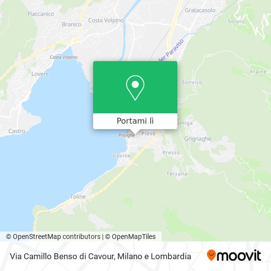 Mappa Via Camillo Benso di Cavour