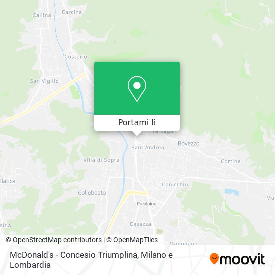 Mappa McDonald's - Concesio Triumplina