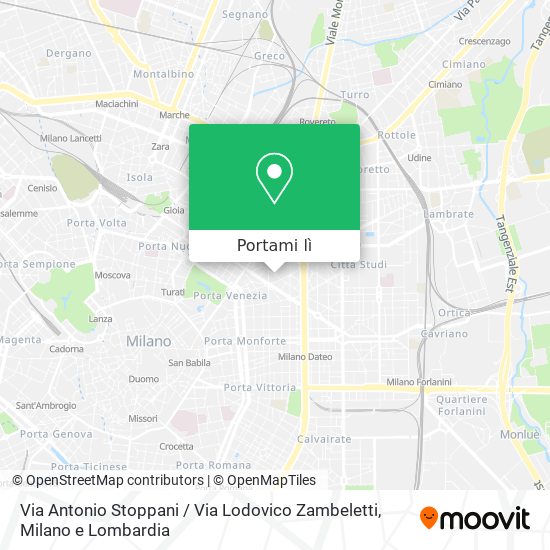 Mappa Via Antonio Stoppani / Via Lodovico Zambeletti