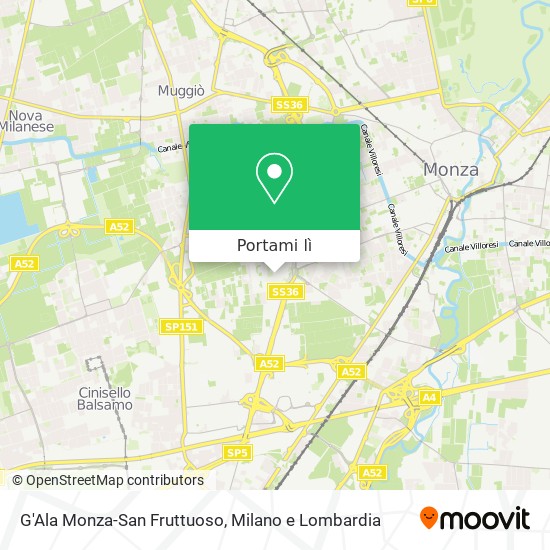 Mappa G'Ala Monza-San Fruttuoso