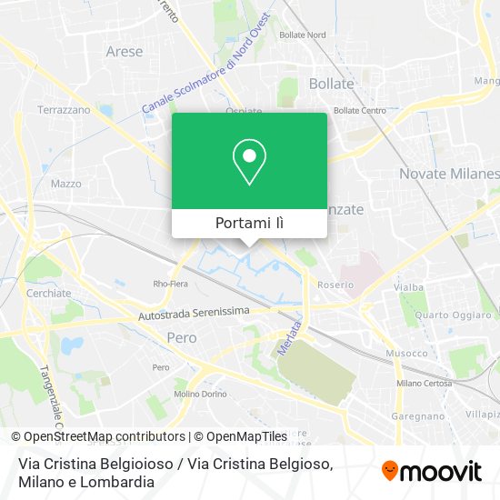 Mappa Via Cristina Belgioioso / Via Cristina Belgioso