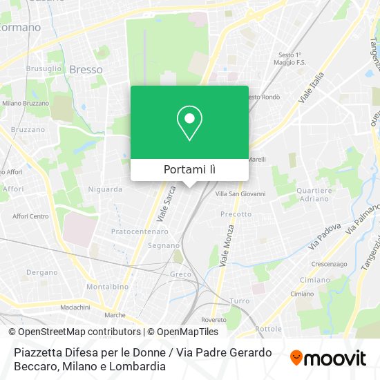 Mappa Piazzetta Difesa per le Donne / Via Padre Gerardo Beccaro