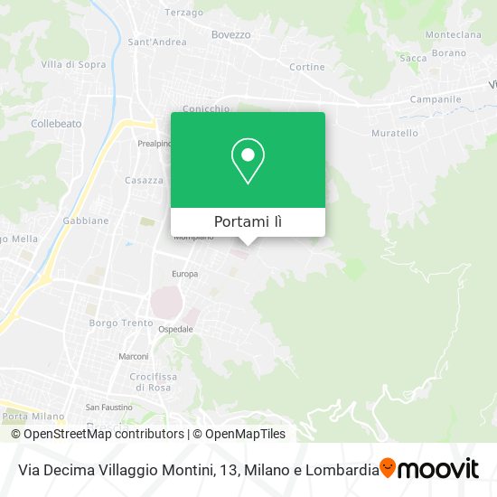 Mappa Via Decima Villaggio Montini, 13