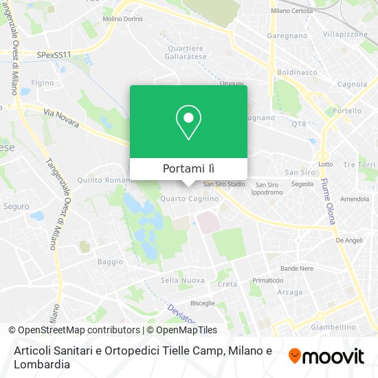 Mappa Articoli Sanitari e Ortopedici Tielle Camp