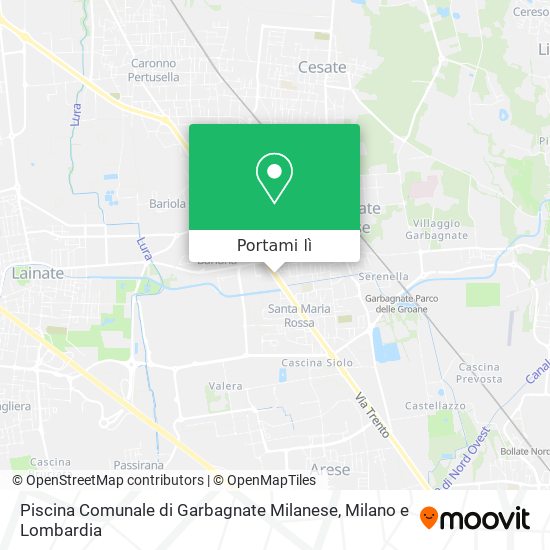 Mappa Piscina Comunale di Garbagnate Milanese
