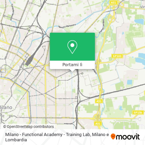 Mappa Milano - Functional Academy - Training Lab