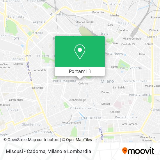 Mappa Miscusi - Cadorna
