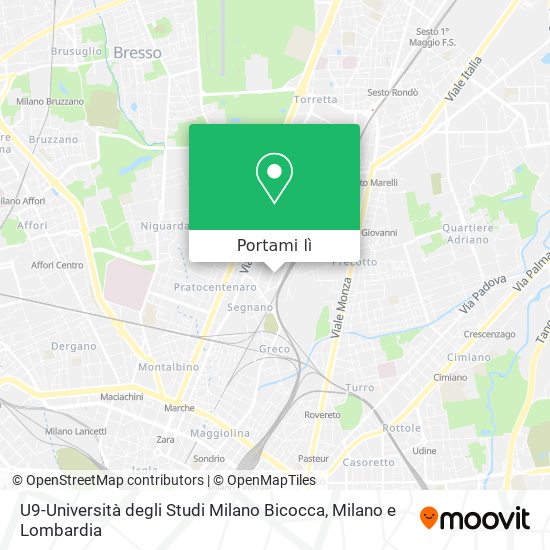 Mappa U9-Università degli Studi Milano Bicocca