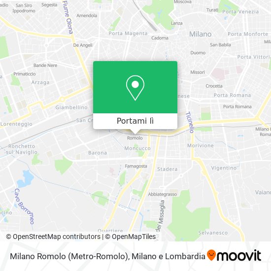 Mappa Milano Romolo (Metro-Romolo)