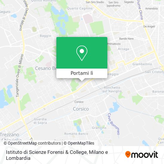 Mappa Istituto di Scienze Forensi & College