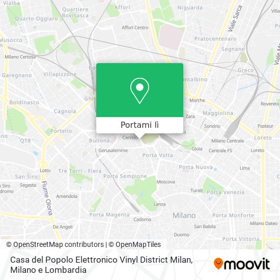 Mappa Casa del Popolo Elettronico Vinyl District Milan
