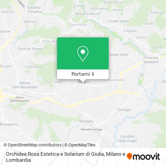 Mappa Orchidea Rosa Estetica e Solarium di Giulia