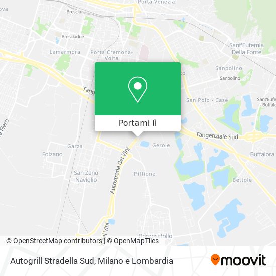 Mappa Autogrill Stradella Sud