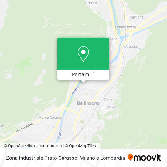 Mappa Zona Industriale Prato Carasso