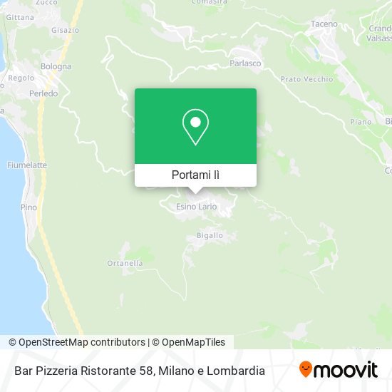 Mappa Bar Pizzeria Ristorante 58