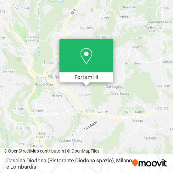 Mappa Cascina Diodona (Ristorante Diodona spazio)