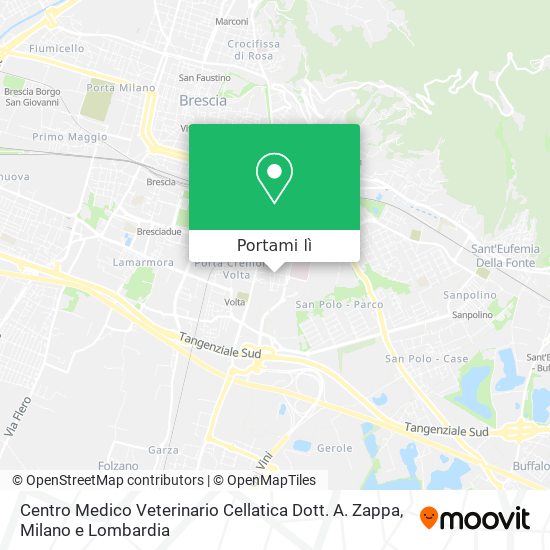 Mappa Centro Medico Veterinario Cellatica Dott. A. Zappa