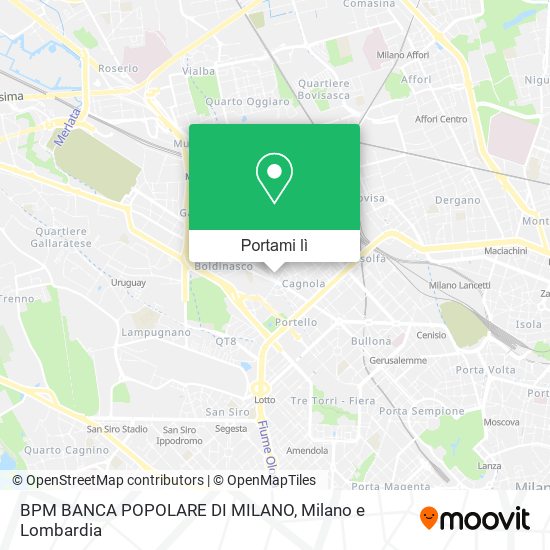 Mappa BPM BANCA POPOLARE DI MILANO