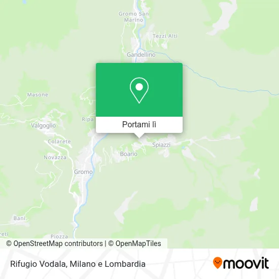 Mappa Rifugio Vodala