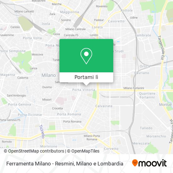 Mappa Ferramenta Milano - Resmini