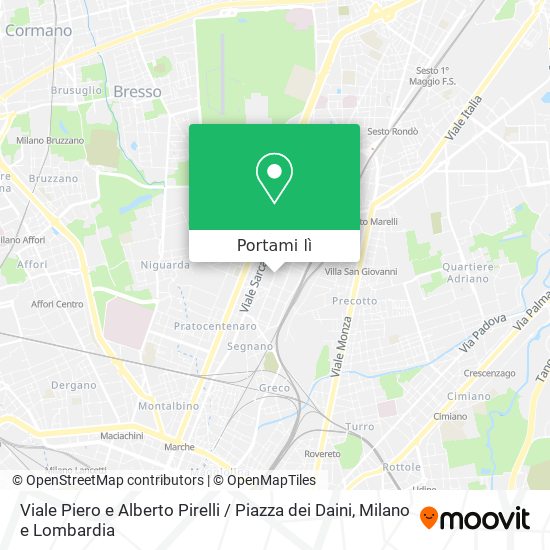 Mappa Viale Piero e Alberto Pirelli / Piazza dei Daini