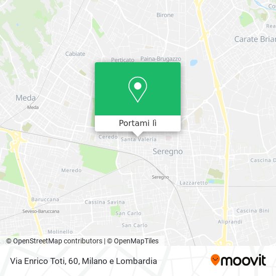 Mappa Via Enrico Toti, 60