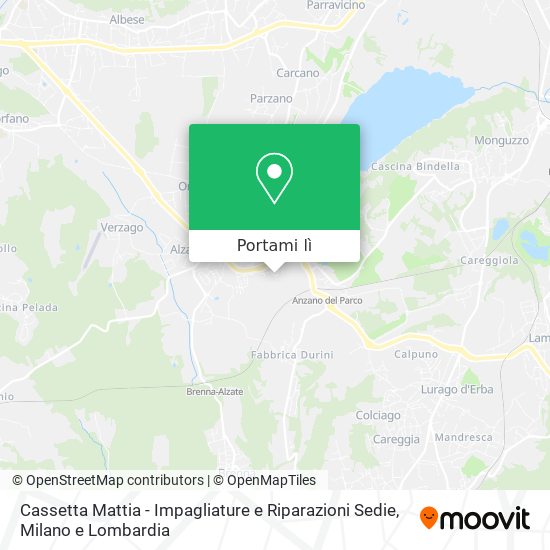 Mappa Cassetta Mattia - Impagliature e Riparazioni Sedie