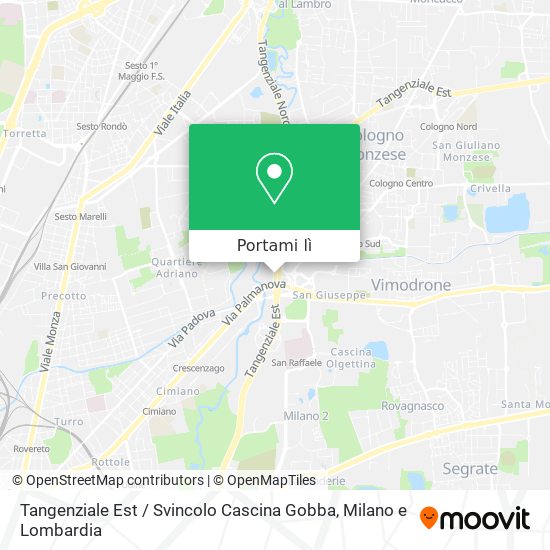 Mappa Tangenziale Est / Svincolo Cascina Gobba