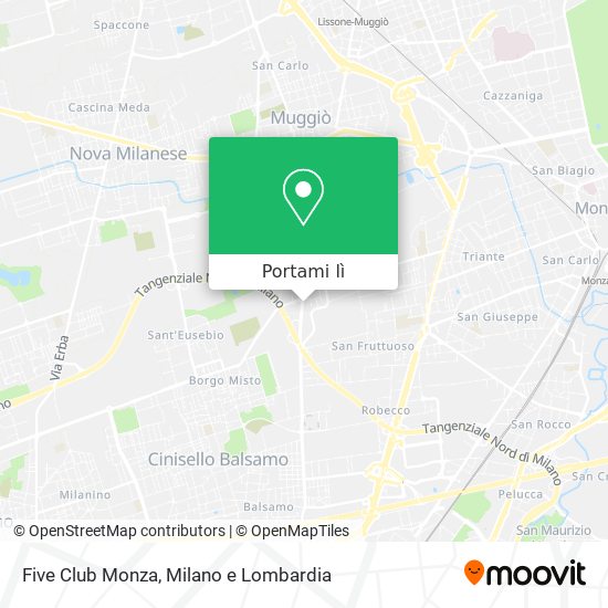 Mappa Five Club Monza