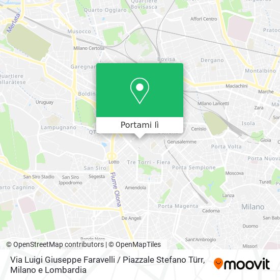 Mappa Via Luigi Giuseppe Faravelli / Piazzale Stefano Türr