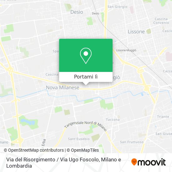Mappa Via del Risorgimento / Via Ugo Foscolo