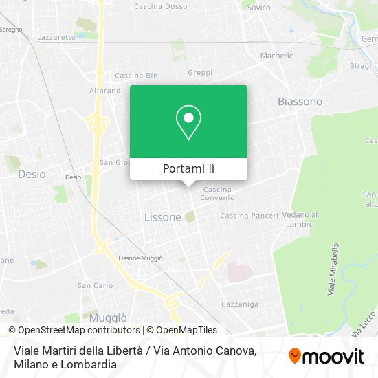 Mappa Viale Martiri della Libertà / Via Antonio Canova