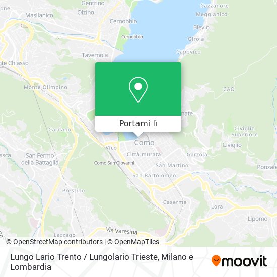 Mappa Lungo Lario Trento / Lungolario Trieste