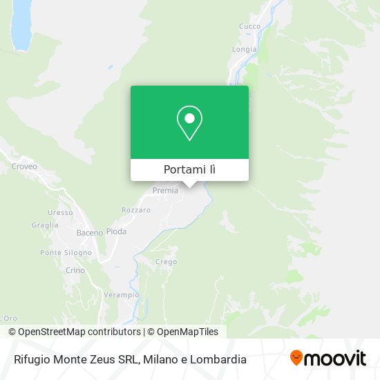 Mappa Rifugio Monte Zeus SRL