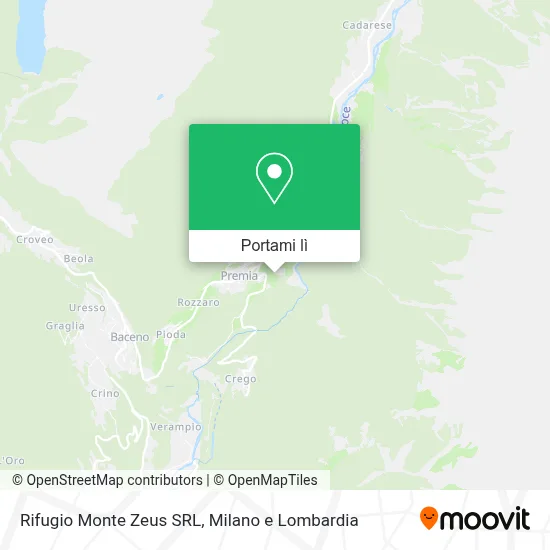 Mappa Rifugio Monte Zeus SRL
