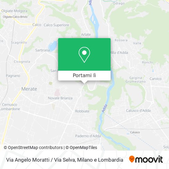 Mappa Via Angelo Moratti / Via Selva