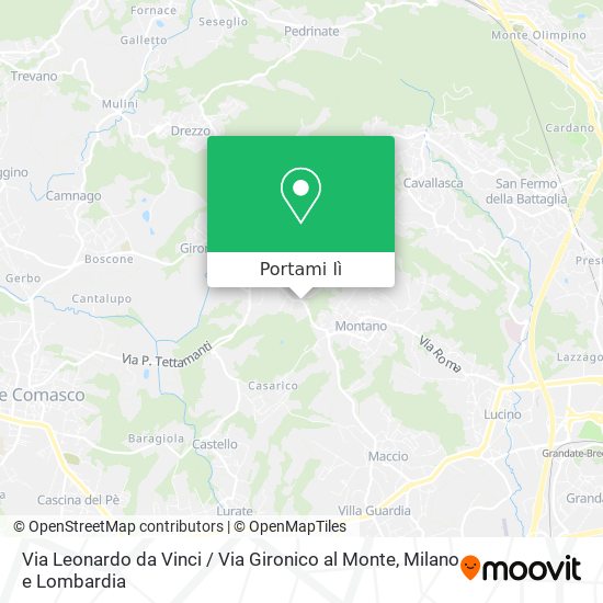 Mappa Via Leonardo da Vinci / Via Gironico al Monte
