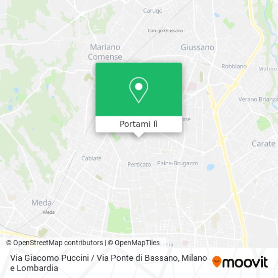Mappa Via Giacomo Puccini / Via Ponte di Bassano